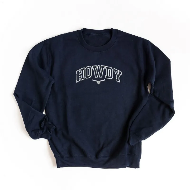 Embroidered Howdy Bull Varsity Graphic Sweatshirt sold by Zulily