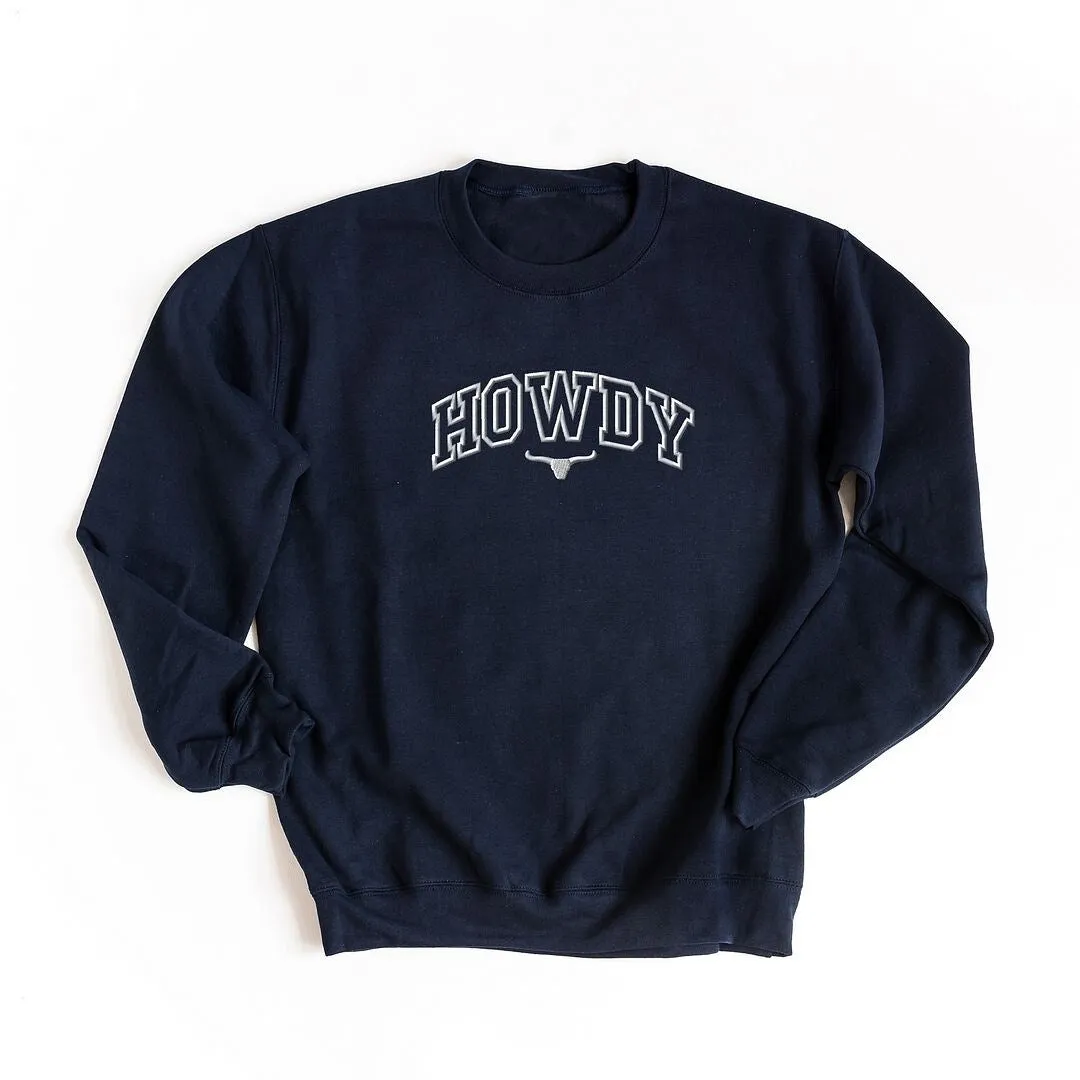 Embroidered Howdy Bull Varsity Graphic Sweatshirt sold by Zulily