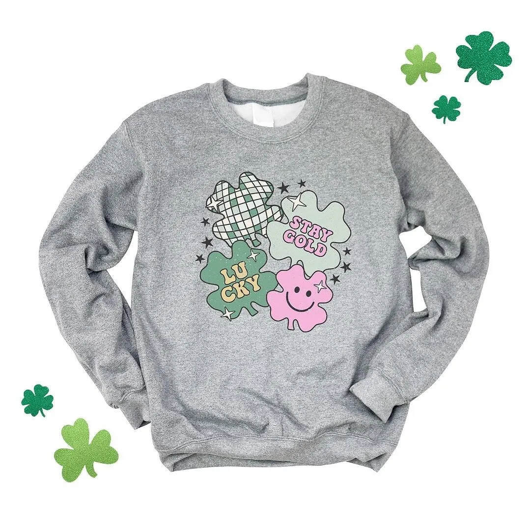 Stay Gold Lucky Shamrocks Graphic Sweatshirt sold by Zulily product image thumbnail 5