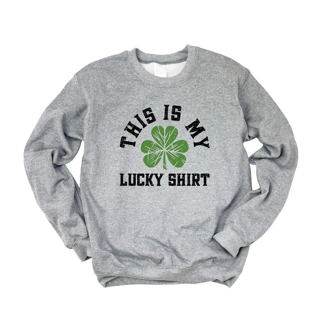 Lucky Shirt Bold Graphic Sweatshirt sold by Zulily product image thumbnail 4