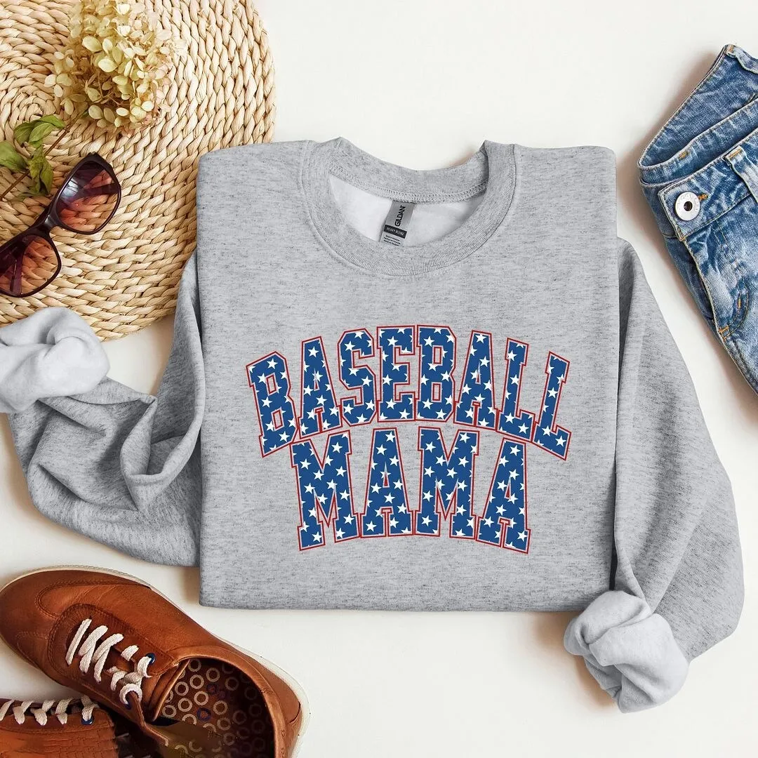 Baseball Mama Varsity Stars Graphic Sweatshirt sold by Zulily product image thumbnail 5