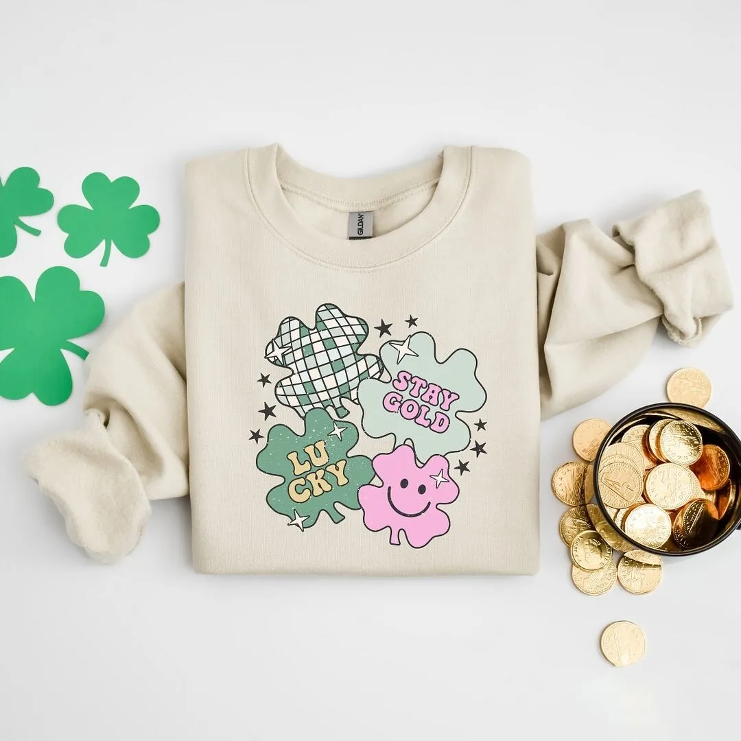 Stay Gold Lucky Shamrocks Graphic Sweatshirt sold by Zulily product image thumbnail 5