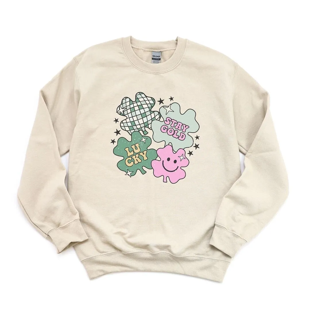Stay Gold Lucky Shamrocks Graphic Sweatshirt sold by Zulily product image thumbnail 4
