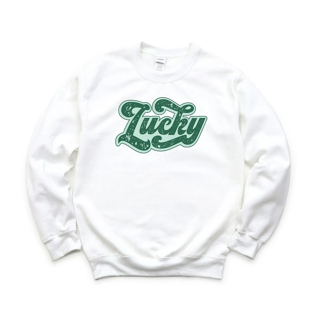 Lucky Retro Rough Graphic Sweatshirt sold by Zulily product image thumbnail 5