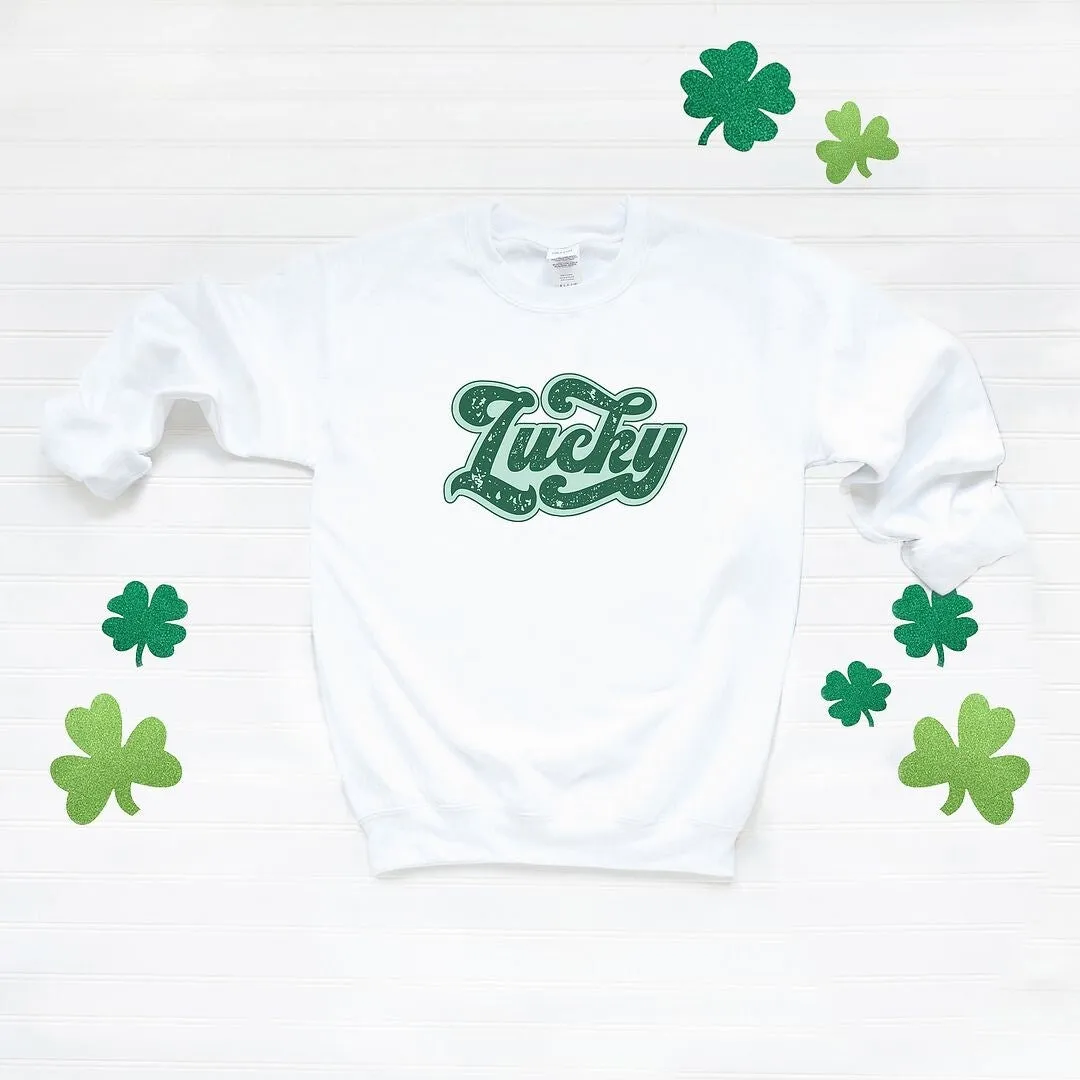 Lucky Retro Rough Graphic Sweatshirt sold by Zulily