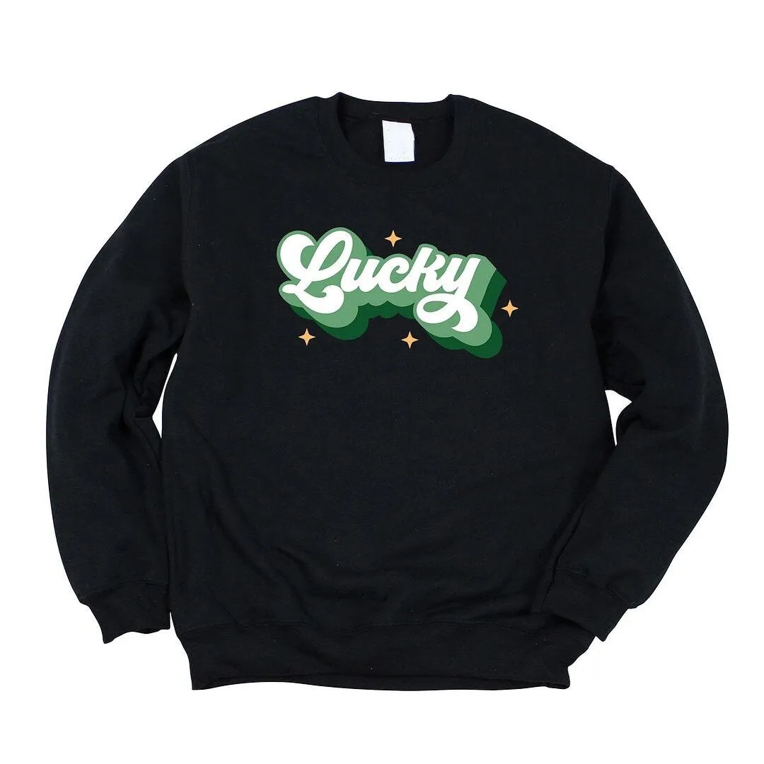 Retro Lucky Graphic Sweatshirt sold by Zulily