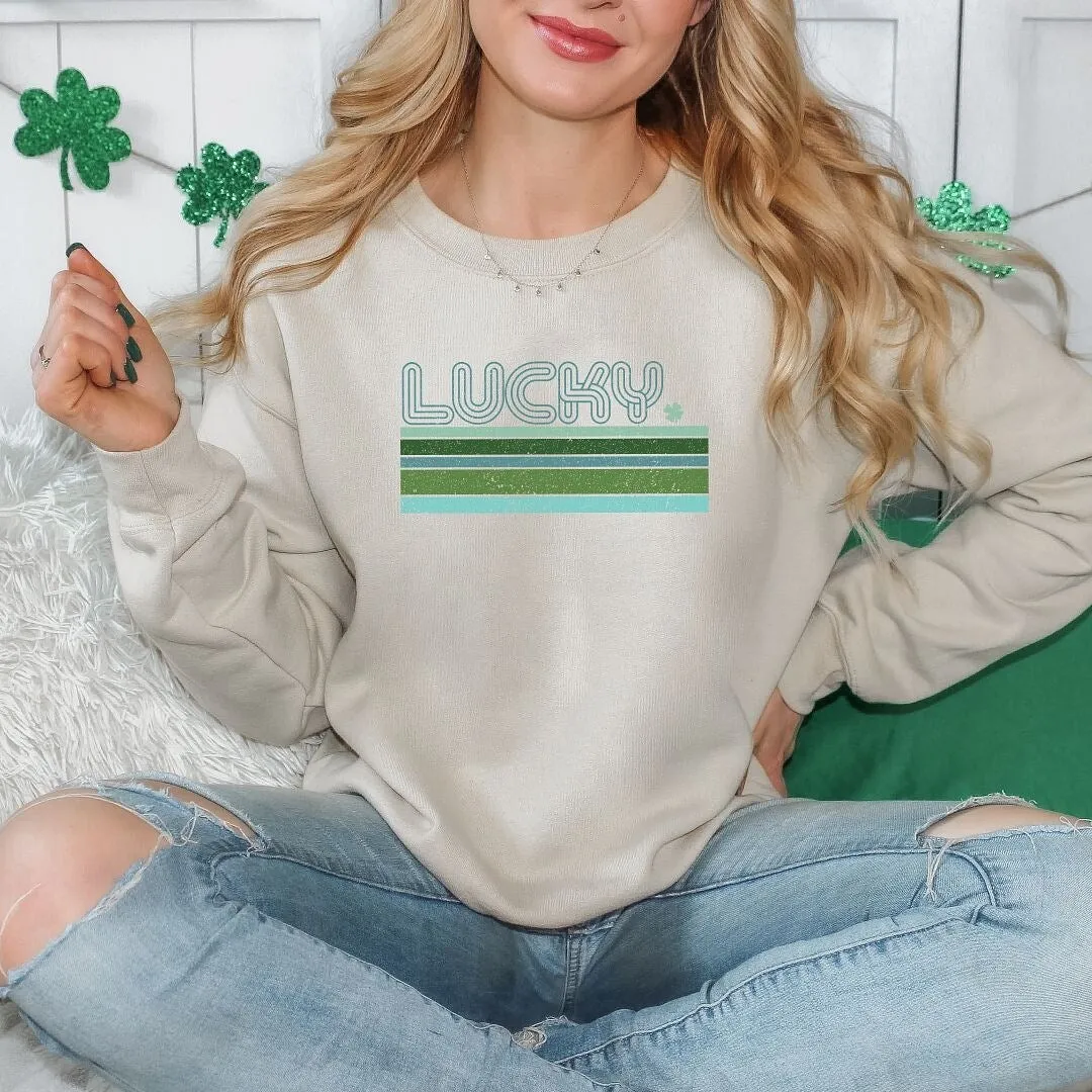 Retro Lucky Stripes Graphic Sweatshirt sold by Zulily product image thumbnail 4