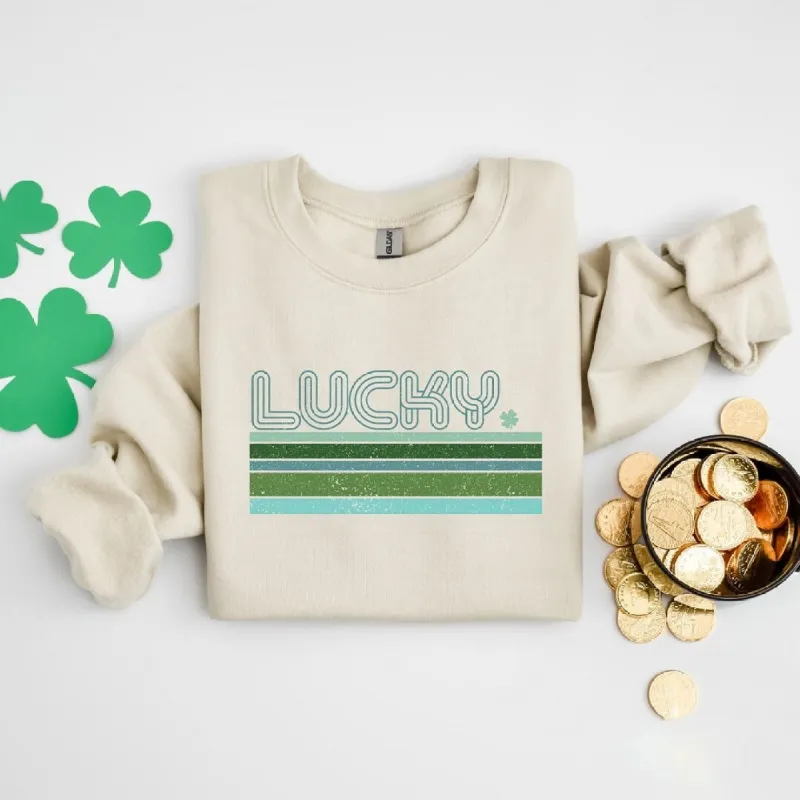 Retro Lucky Stripes Graphic Sweatshirt sold by Zulily