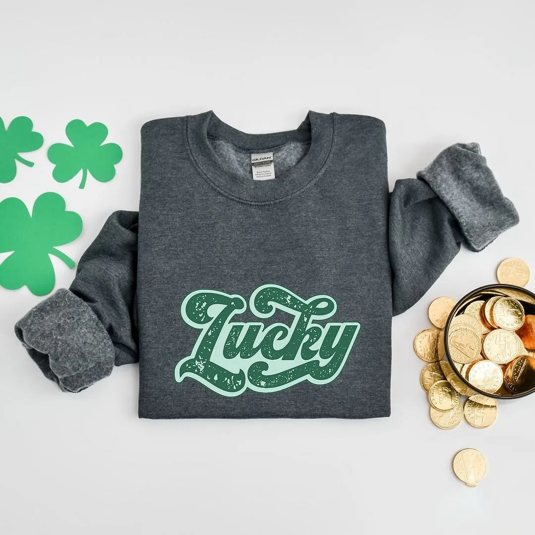 Lucky Retro Rough Graphic Sweatshirt sold by Zulily product image thumbnail 3
