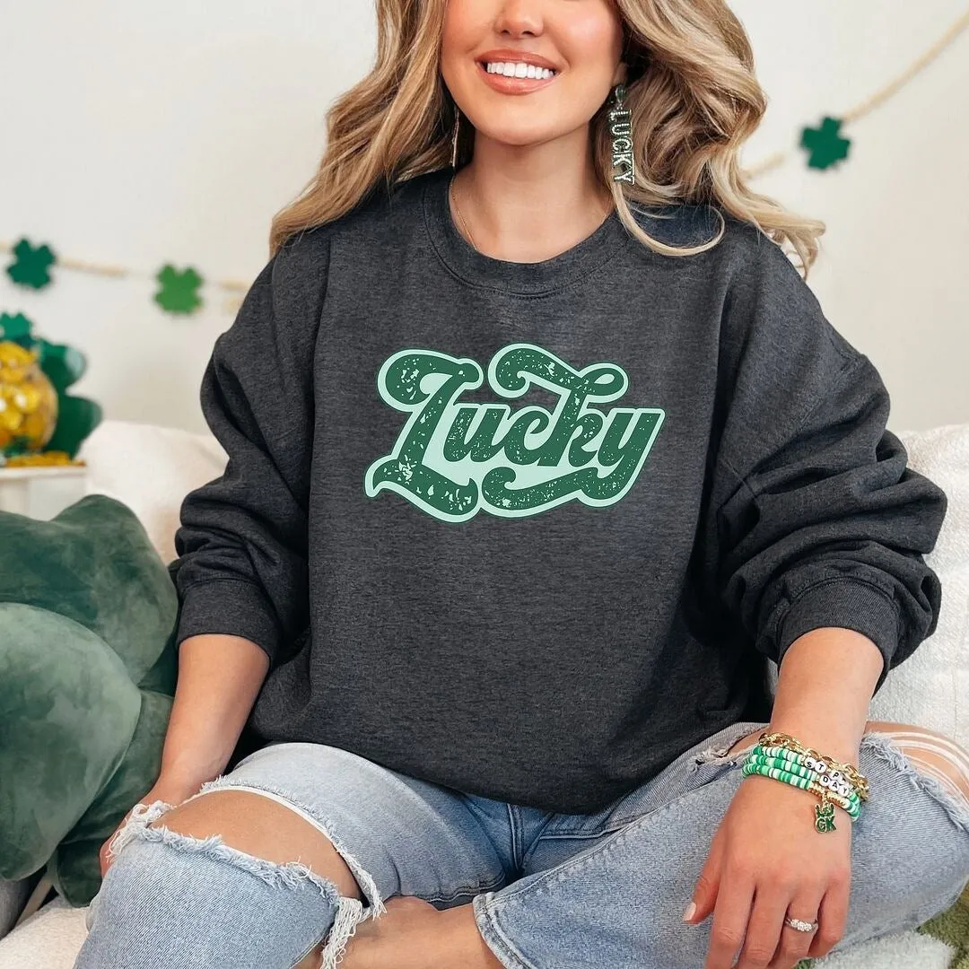 Lucky Retro Rough Graphic Sweatshirt sold by Zulily