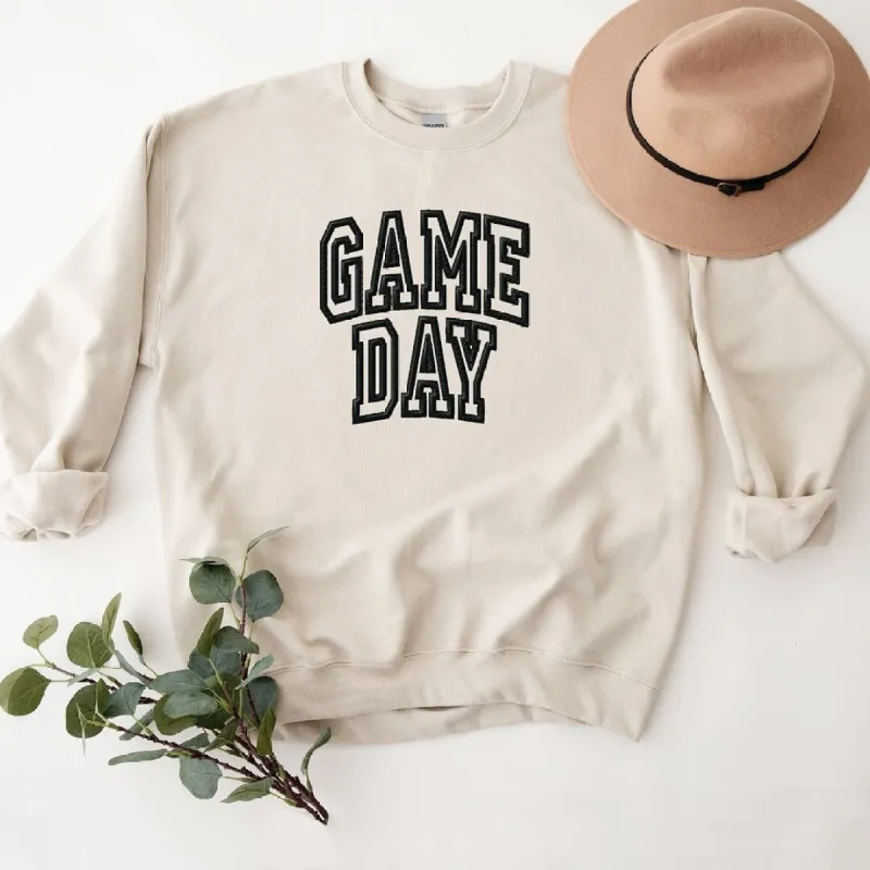 Embroidered Game Day Arched Graphic Sweatshirt sold by Zulily