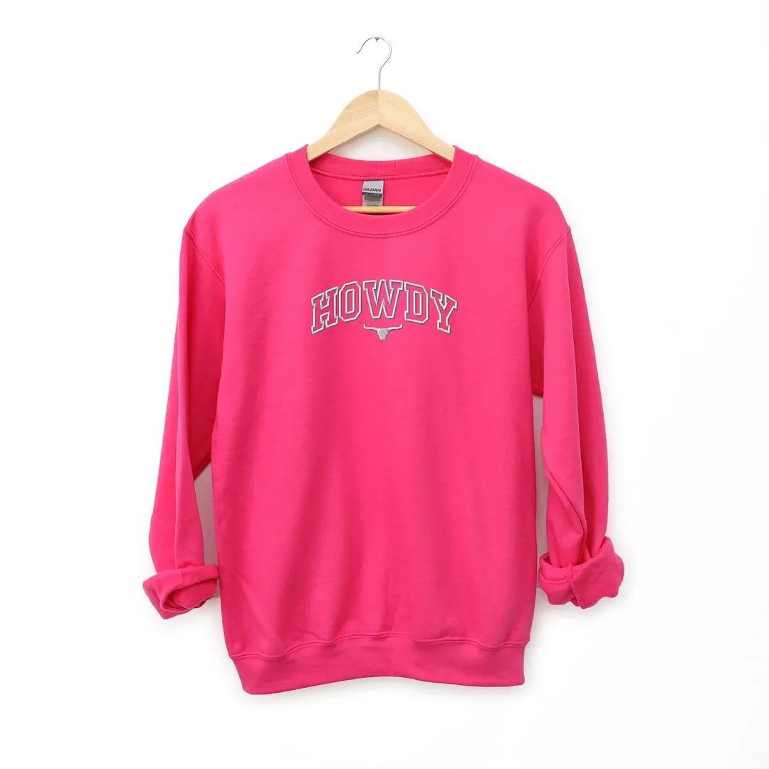 Embroidered Howdy Bull Varsity Graphic Sweatshirt sold by Zulily product image thumbnail 4