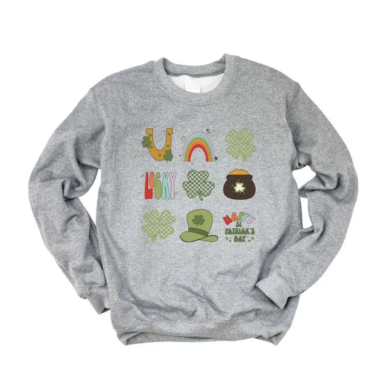 St Patty Icons Chart Graphic Sweatshirt sold by Zulily