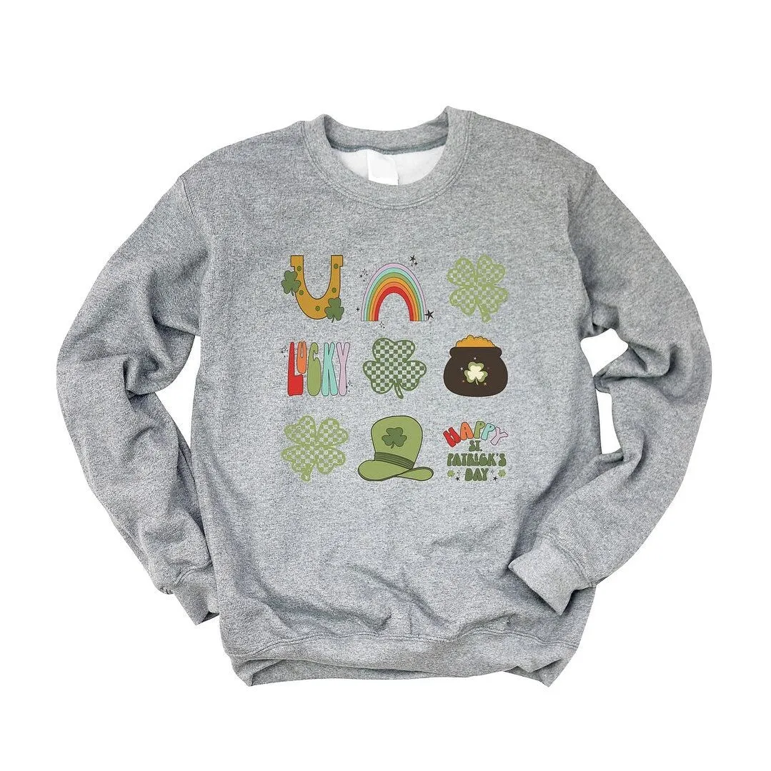 St Patty Icons Chart Graphic Sweatshirt sold by Zulily