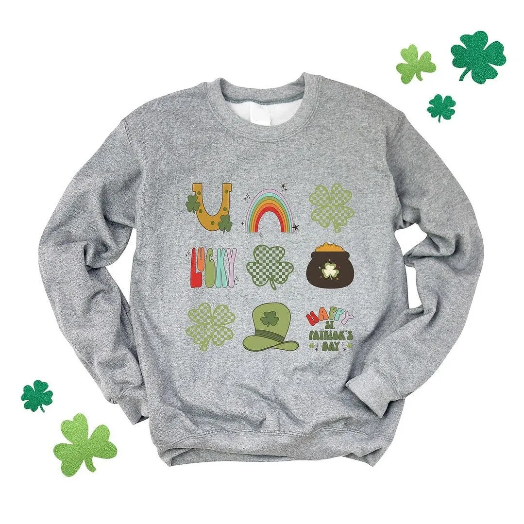 St Patty Icons Chart Graphic Sweatshirt sold by Zulily product image thumbnail 2
