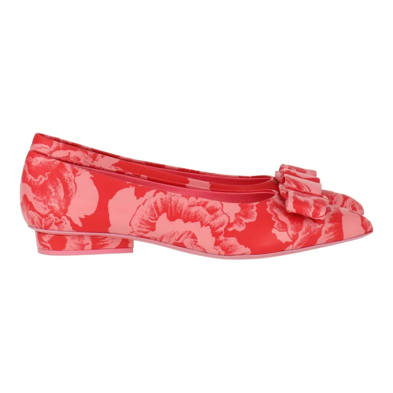 Salvatore Ferragamo Womens Red Flat sold by Zulily