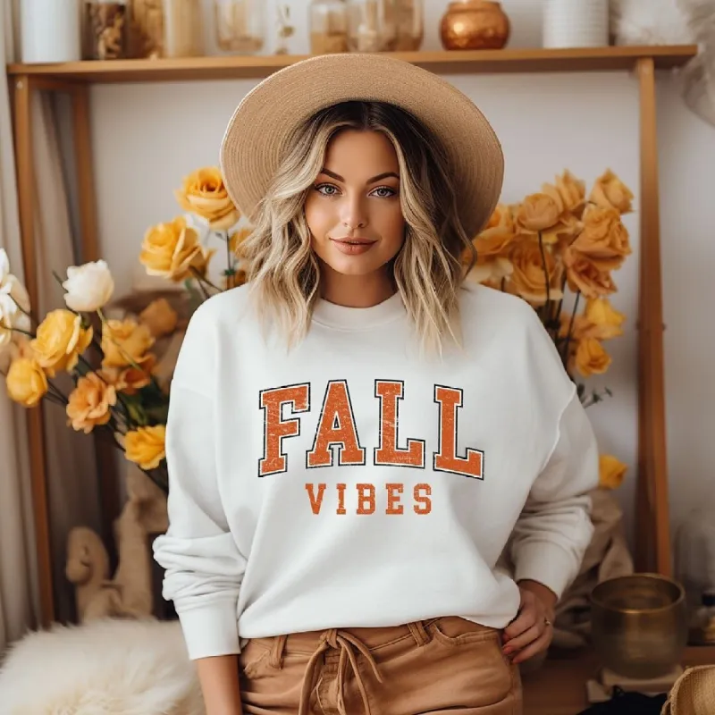 Fall Vibes Varsity Grunge Graphic Sweatshirt sold by Zulily