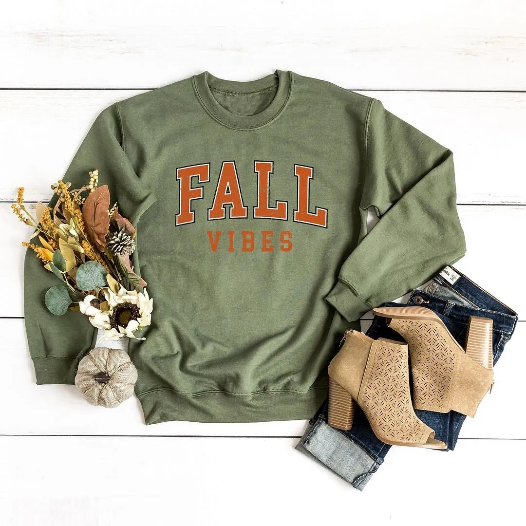 Fall Vibes Varsity Grunge Graphic Sweatshirt sold by Zulily product image thumbnail 3