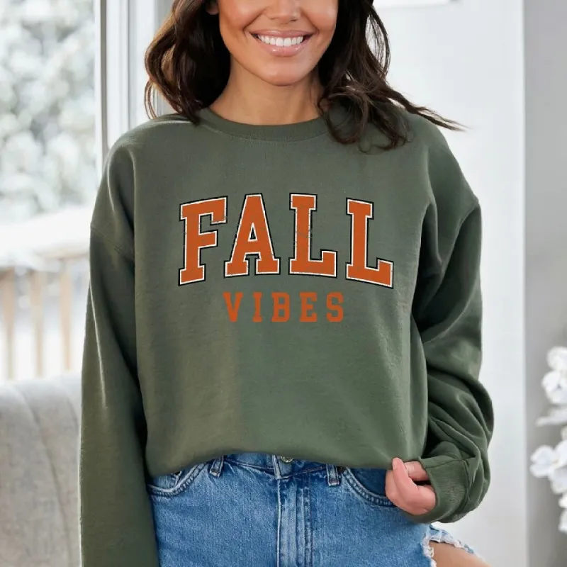 Fall Vibes Varsity Grunge Graphic Sweatshirt sold by Zulily
