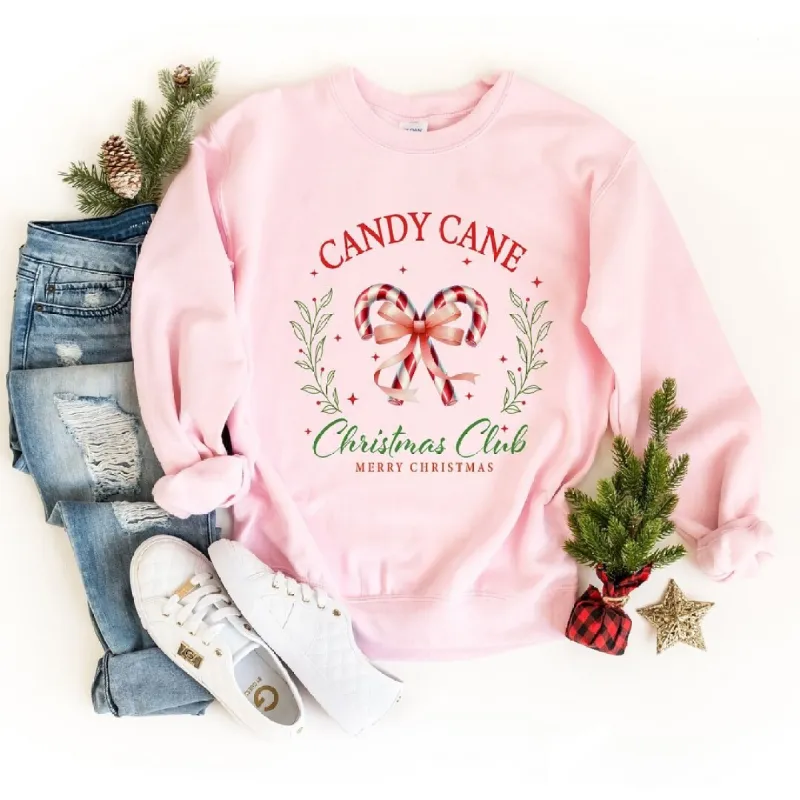 Candy Cane Christmas Club Graphic Sweatshirt sold by Zulily