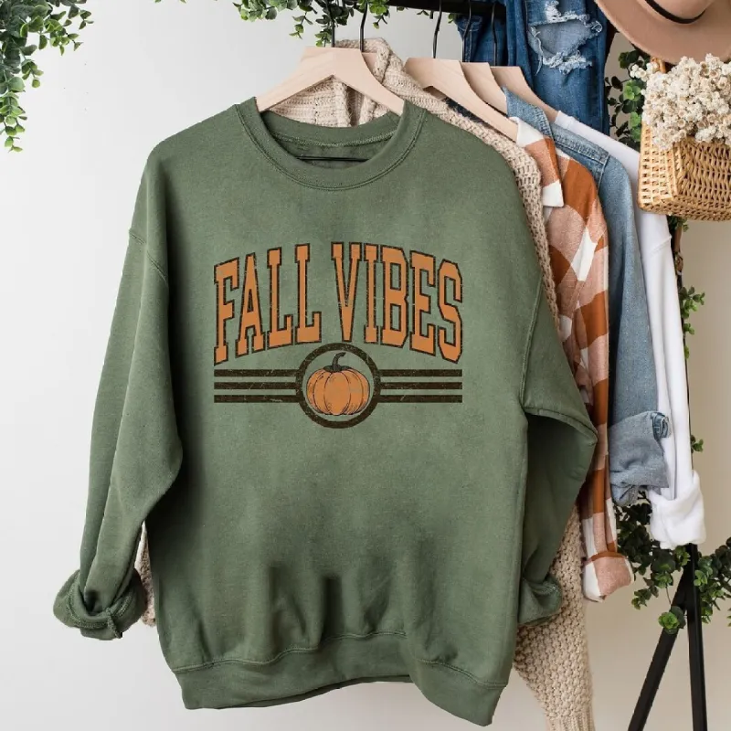 Fall Vibes Varsity Pumpkin Graphic Sweatshirt sold by Zulily