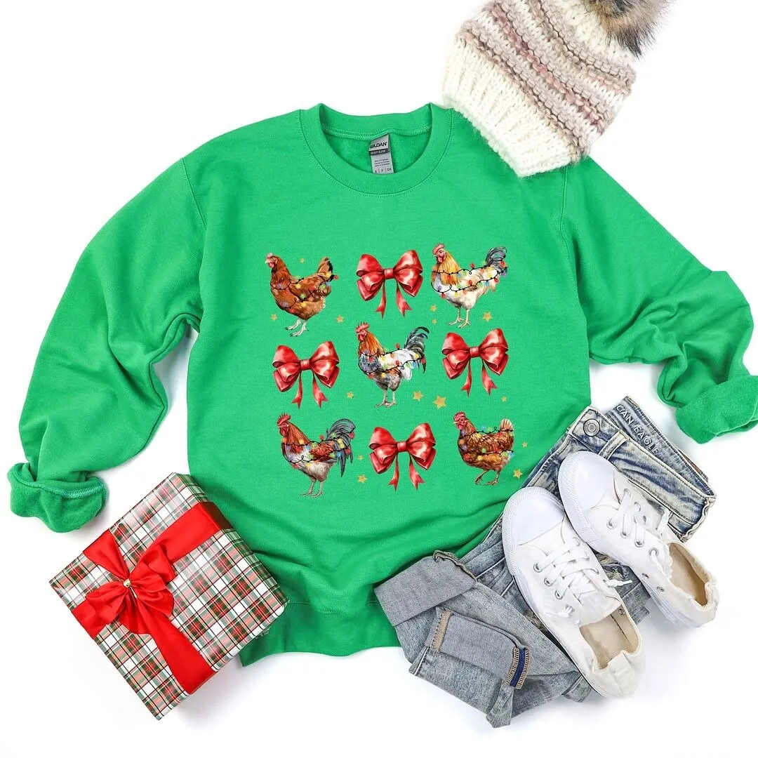Coquette Christmas Chicken Graphic Sweatshirt sold by Zulily product image thumbnail 3