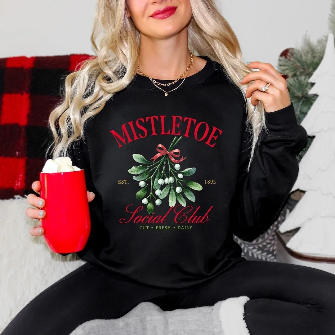 Mistletoe Social Club Graphic Sweatshirt sold by Zulily