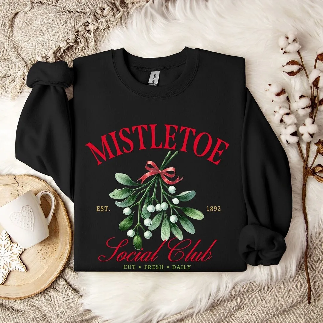Mistletoe Social Club Graphic Sweatshirt sold by Zulily product image thumbnail 3