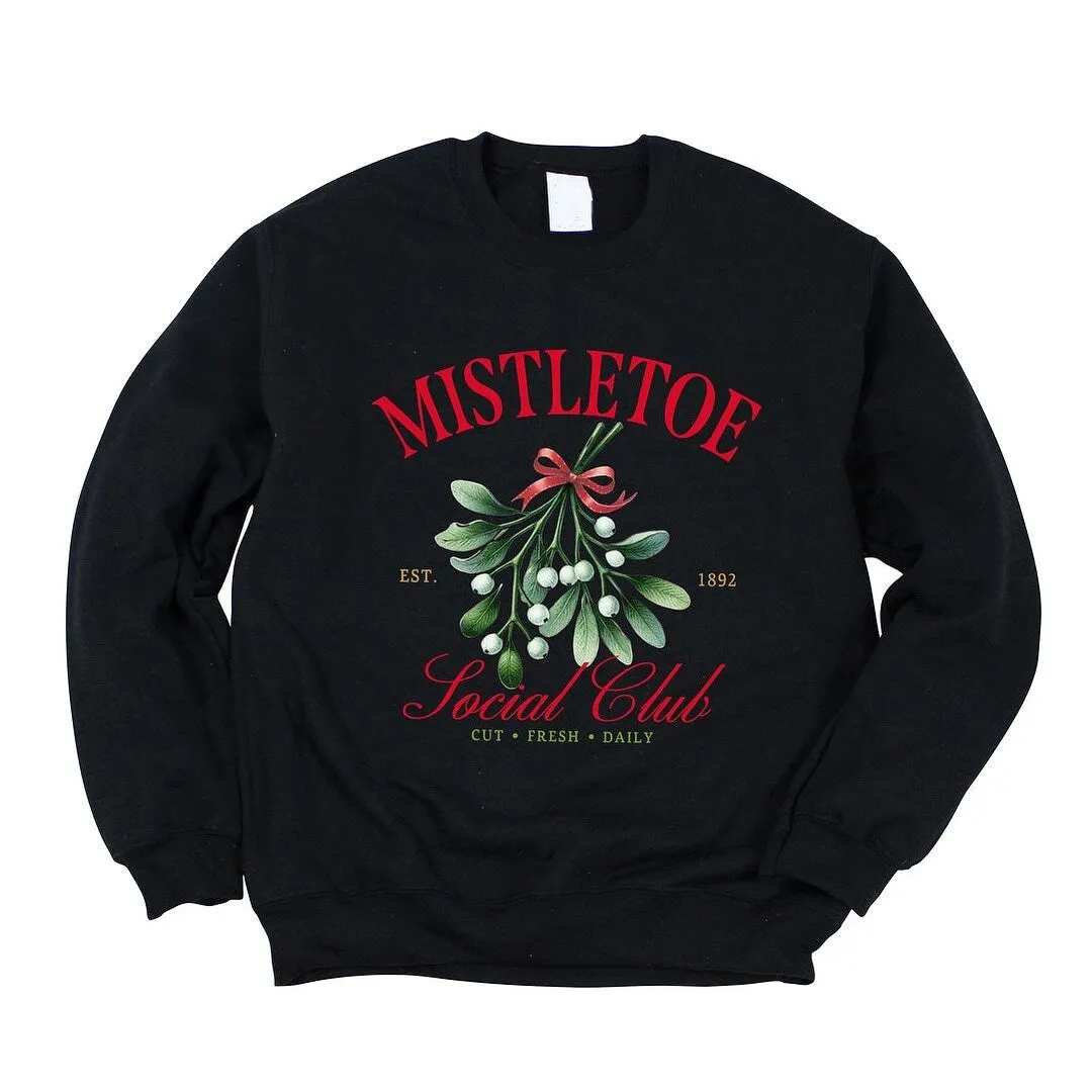 Mistletoe Social Club Graphic Sweatshirt sold by Zulily product image thumbnail 4