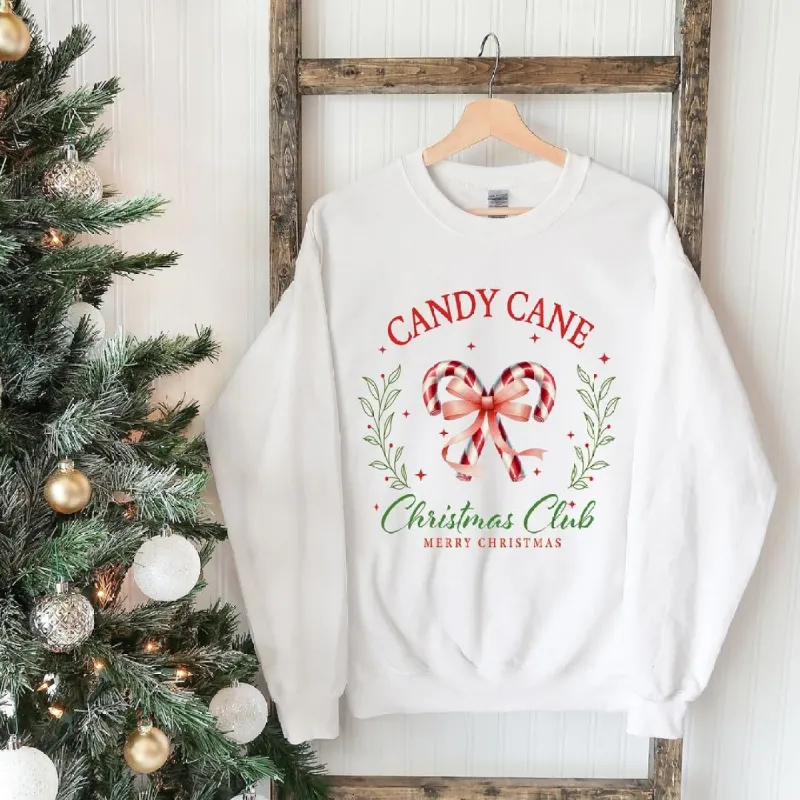 Candy Cane Christmas Club Graphic Sweatshirt sold by Zulily