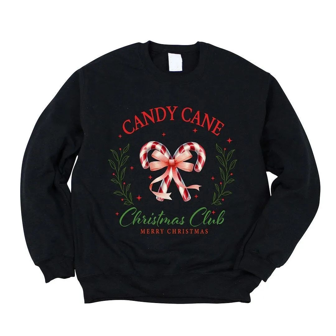 Candy Cane Christmas Club Graphic Sweatshirt sold by Zulily product image thumbnail 5