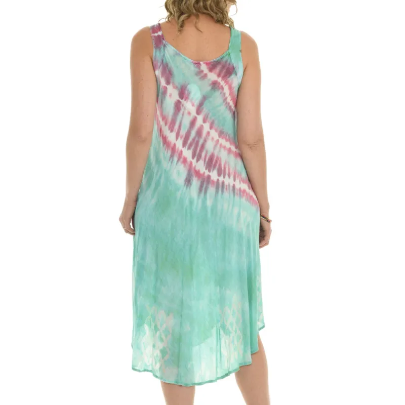 Tie Dye Sleeveless Midi Dress sold by Zulily
