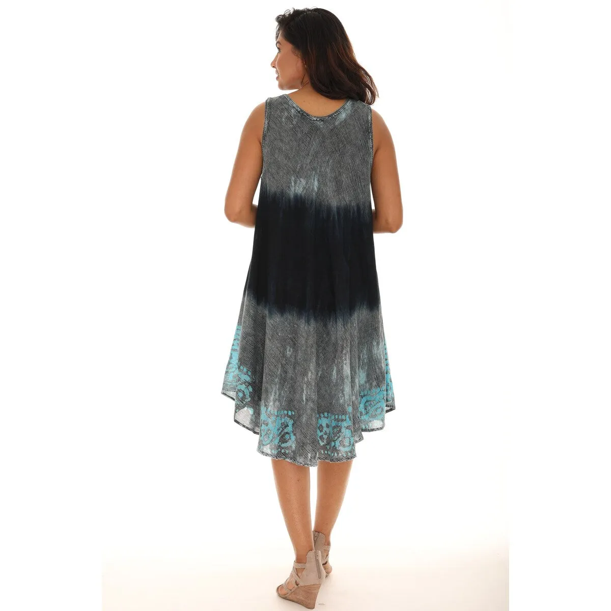 Tie-Dye Sleeveless Midi Dress sold by Zulily product image thumbnail 5