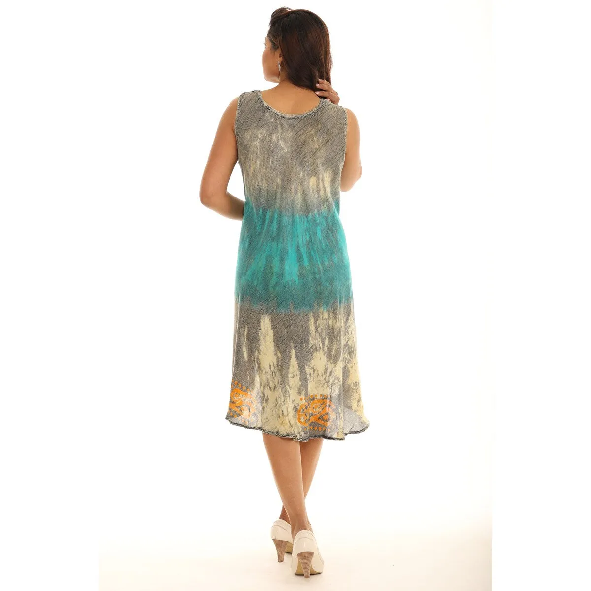 Tie-Dye Sleeveless Midi Dress sold by Zulily product image thumbnail 2