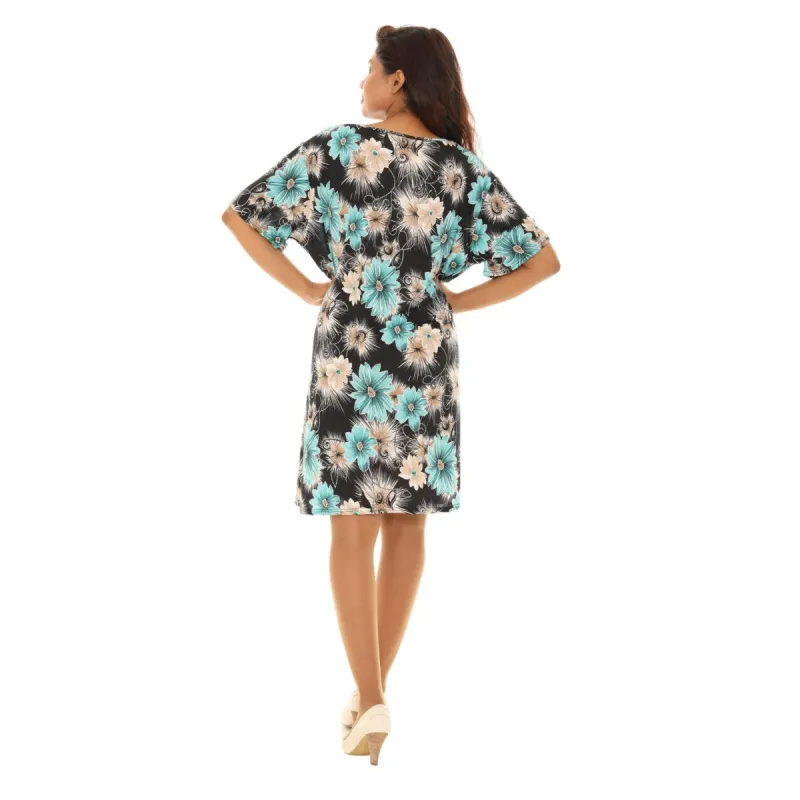 Floral print Scoop Neck Short-Sleeves Dress sold by Zulily
