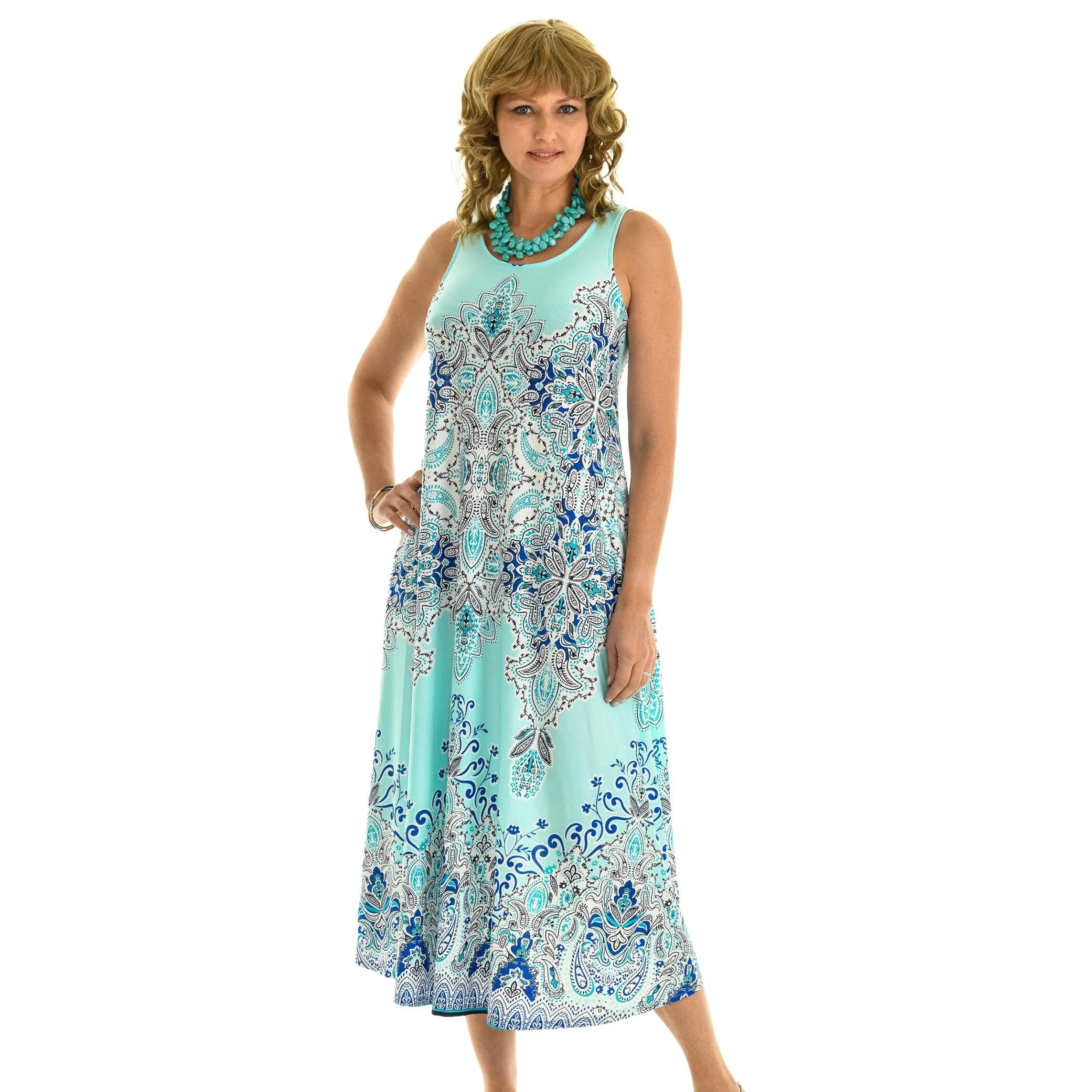 Paisley Printed Maxi Dress sold by Zulily