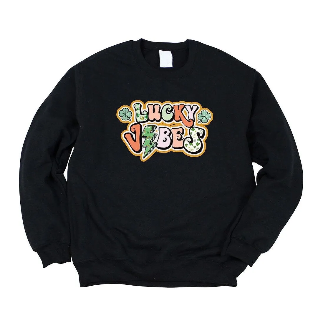Lucky Vibes Lightning Bolt Graphic Sweatshirt sold by Zulily product image thumbnail 3