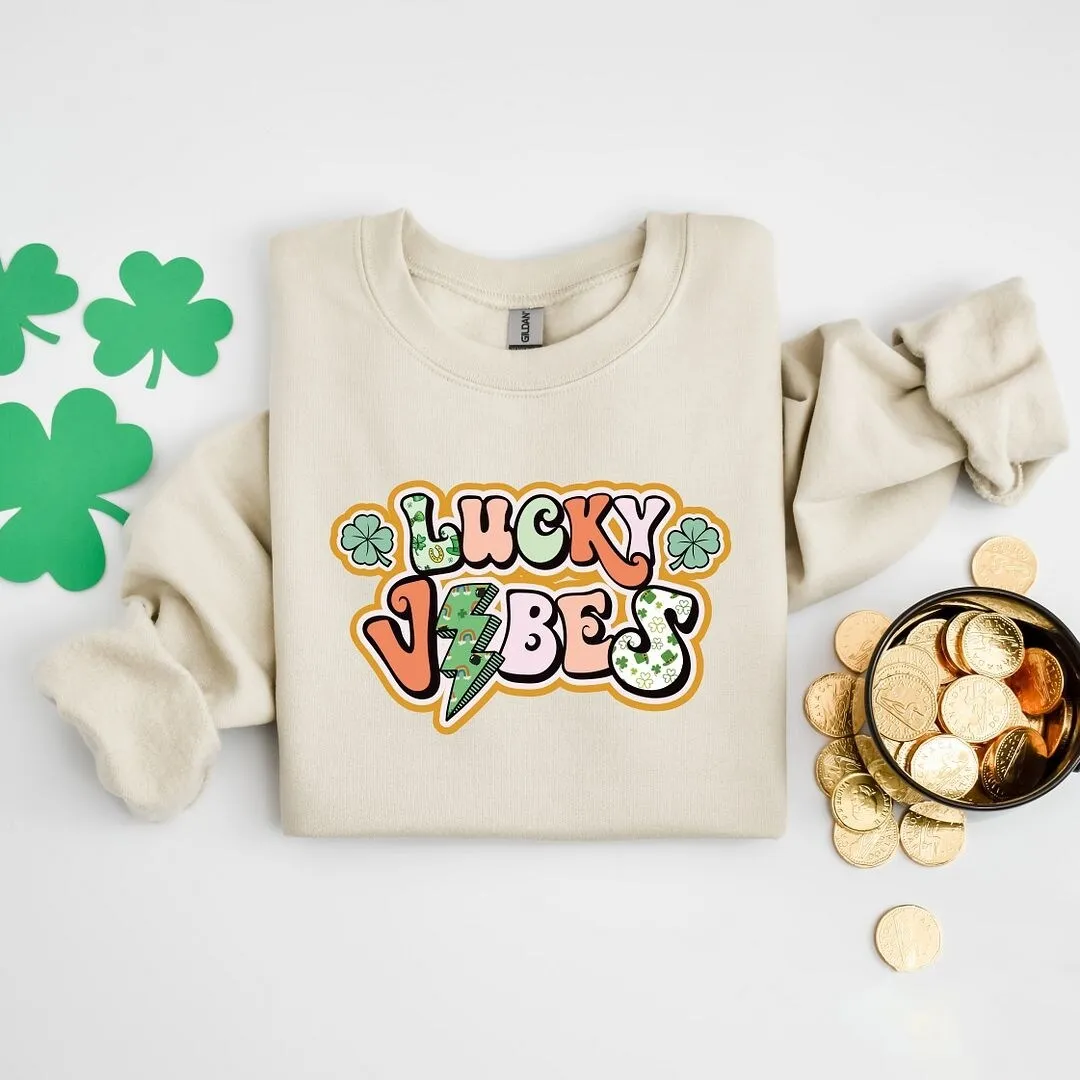 Lucky Vibes Lightning Bolt Graphic Sweatshirt sold by Zulily product image thumbnail 5
