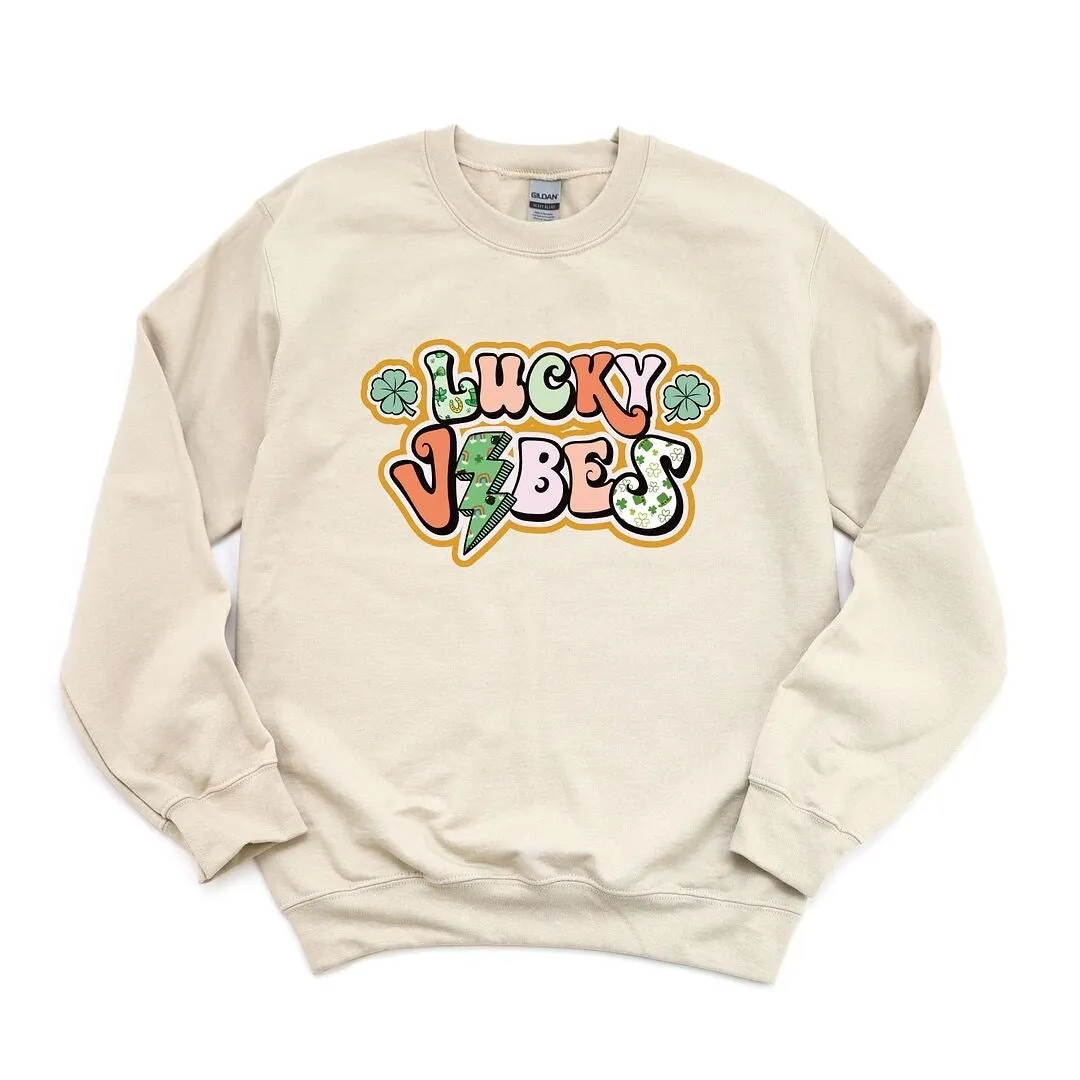 Lucky Vibes Lightning Bolt Graphic Sweatshirt sold by Zulily product image thumbnail 3