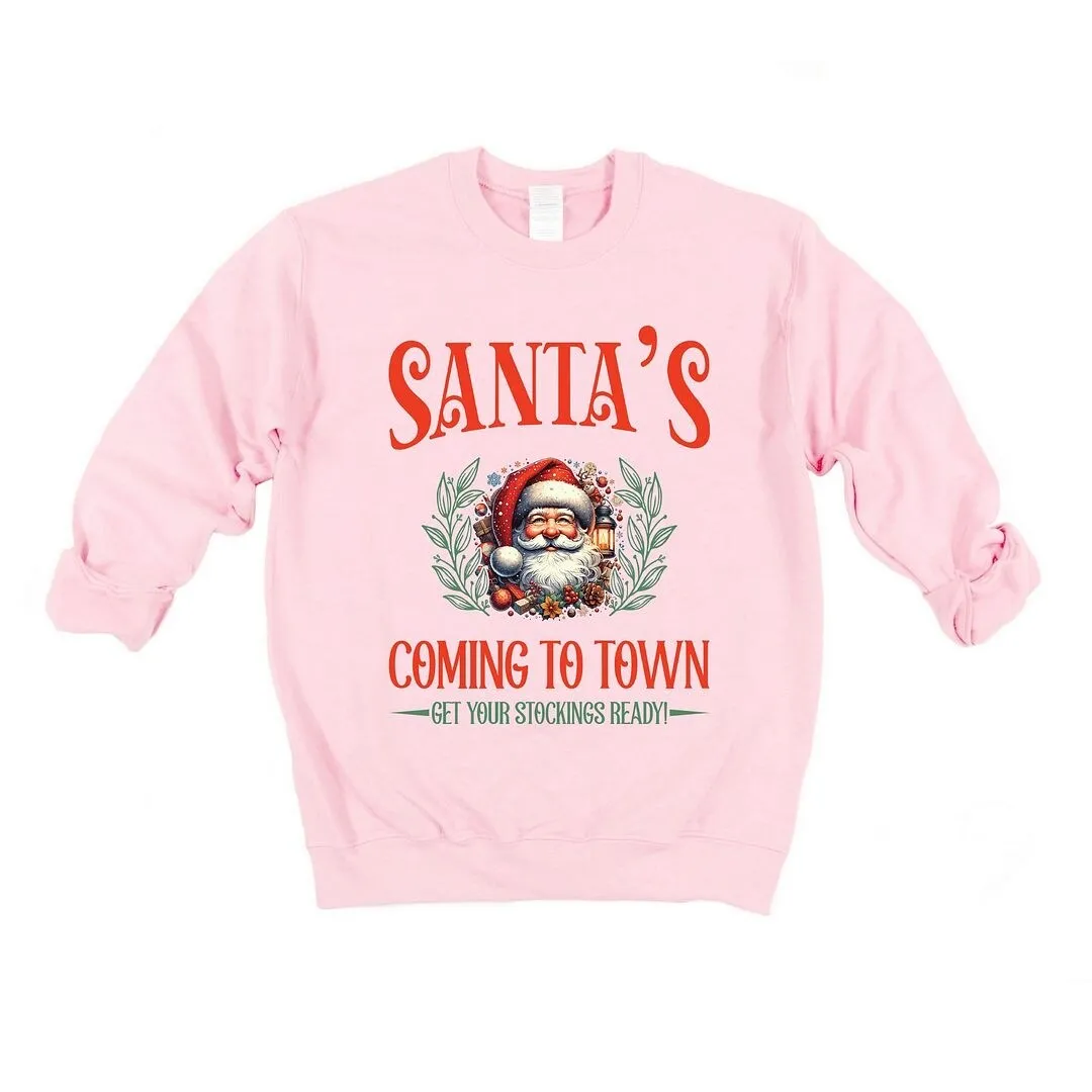 Santa's Comin To Town Vintage Graphic Sweatshirt sold by Zulily product image thumbnail 3