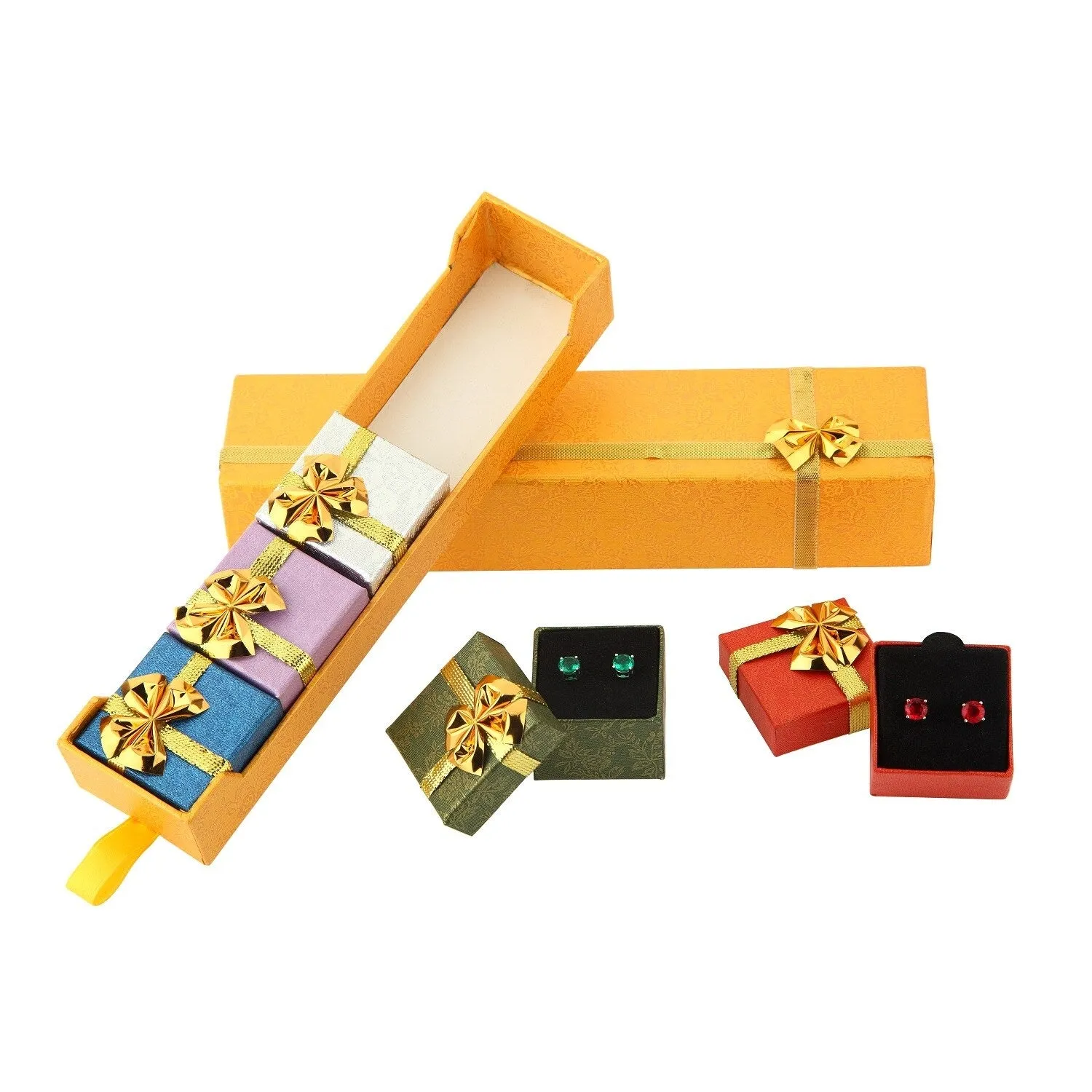 Set of 5 - Sterling Silver and Gemstone Stud Earrings sold by Zulily