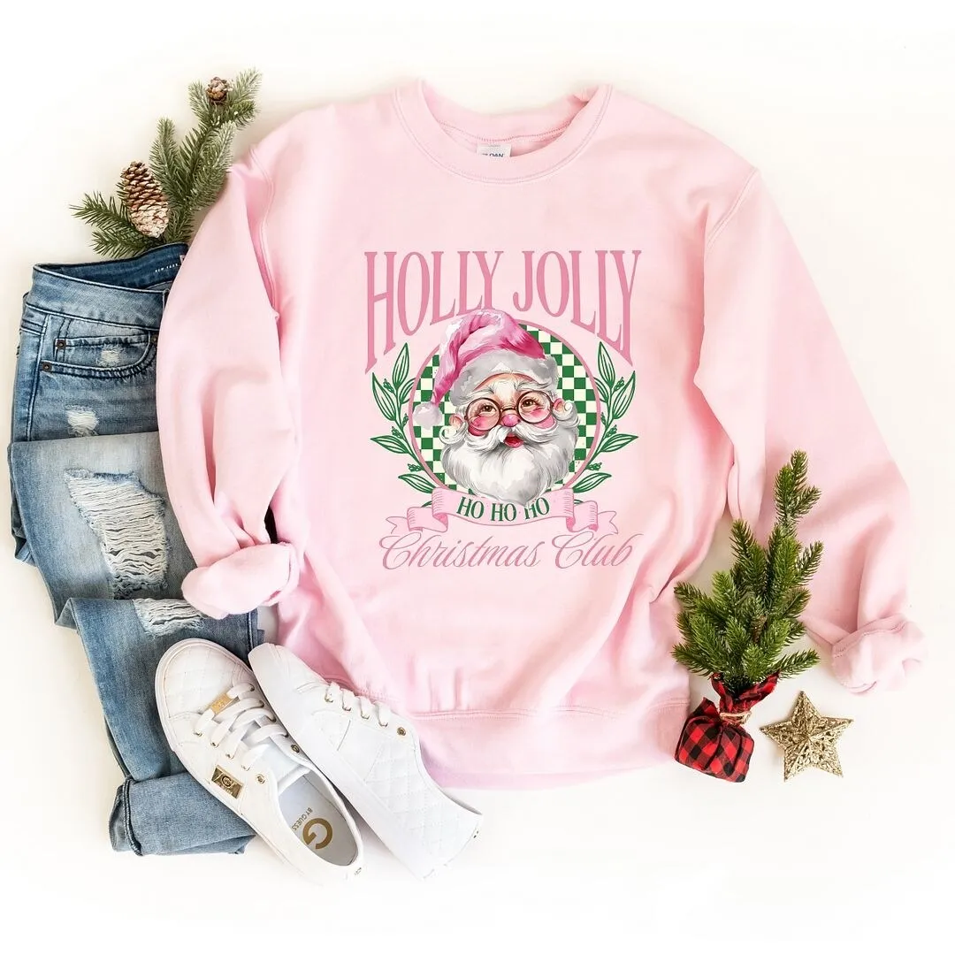 Holly Jolly Santa Pink Graphic Sweatshirt sold by Zulily product image thumbnail 5