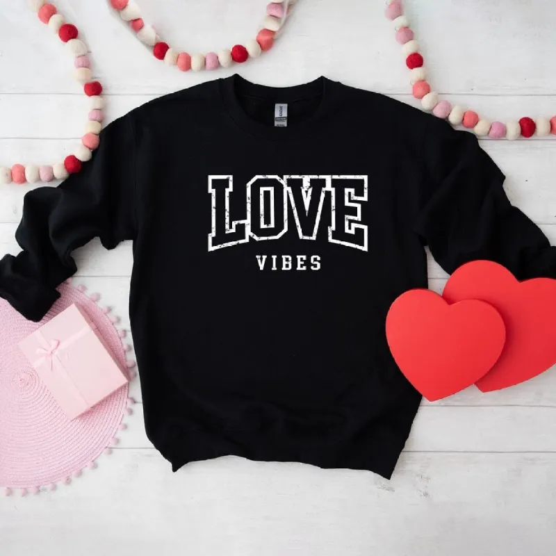 Love Vibes Varsity Graphic Sweatshirt sold by Zulily