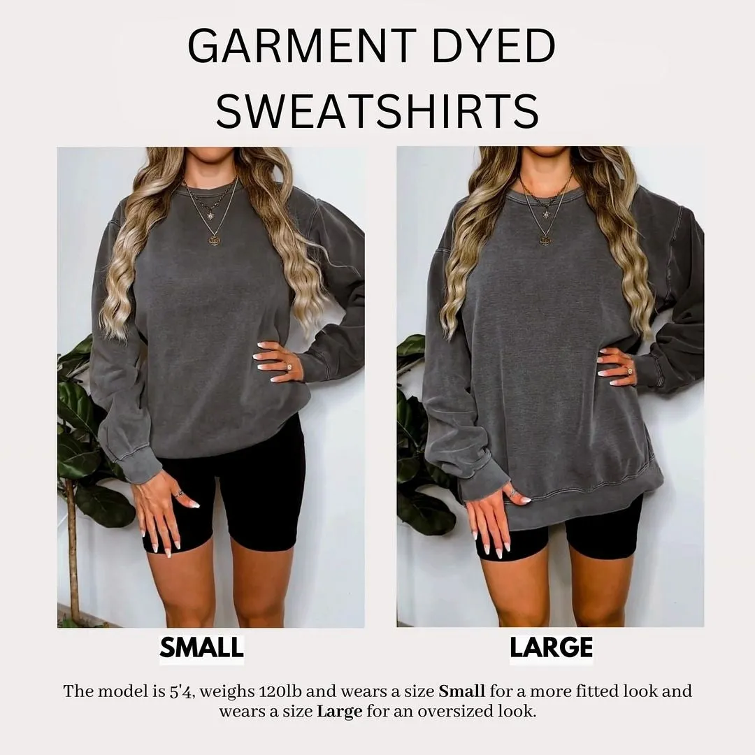 Embroidered Game Day Arched Garment Dyed Sweatshirt sold by Zulily