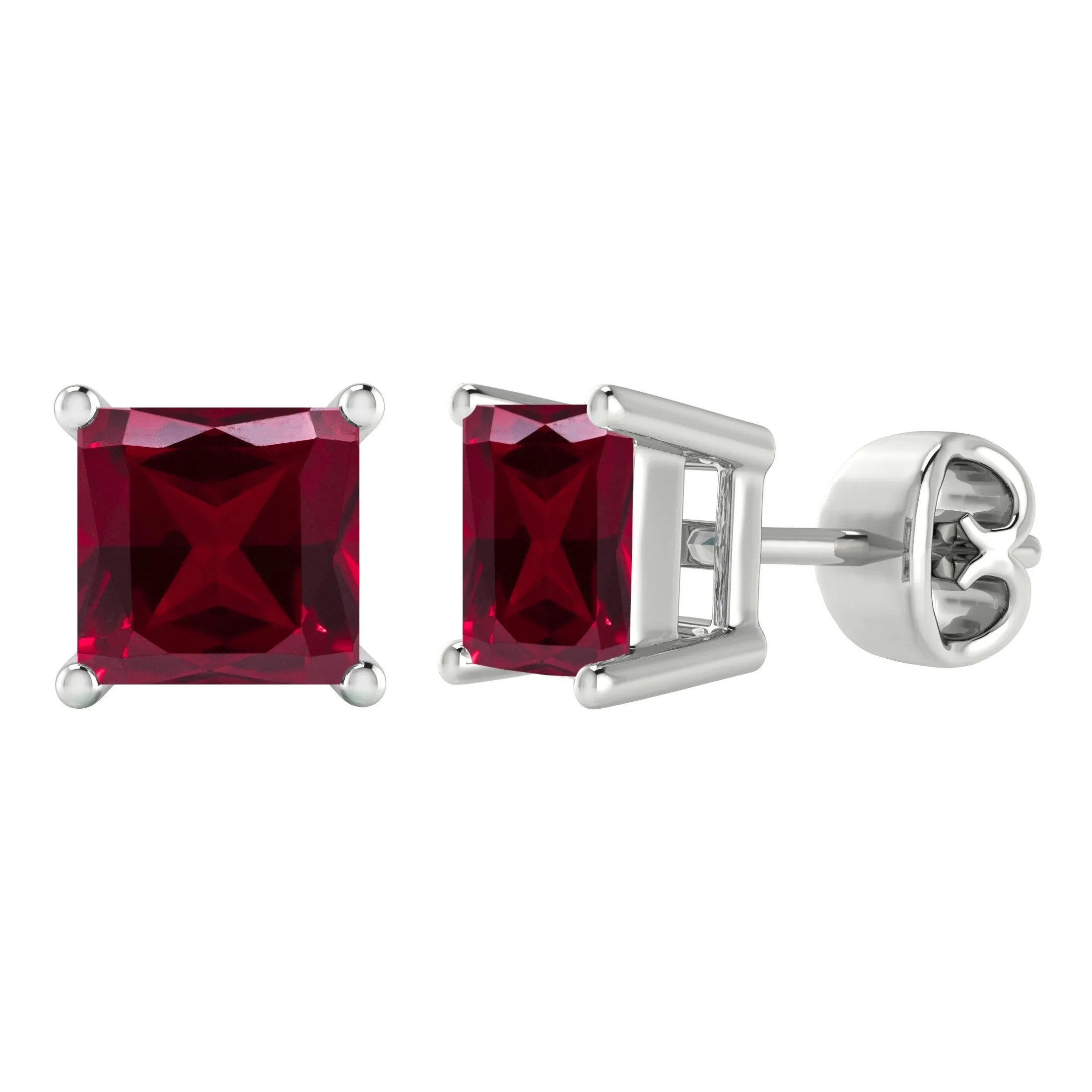 V3 Jewelry Set of Sterling Silver with Ruby Solitaire Pendant and Stud Earrings for Women sold by Zulily product image thumbnail 3
