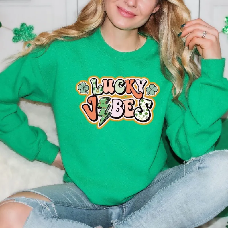 Lucky Vibes Lightning Bolt Graphic Sweatshirt sold by Zulily