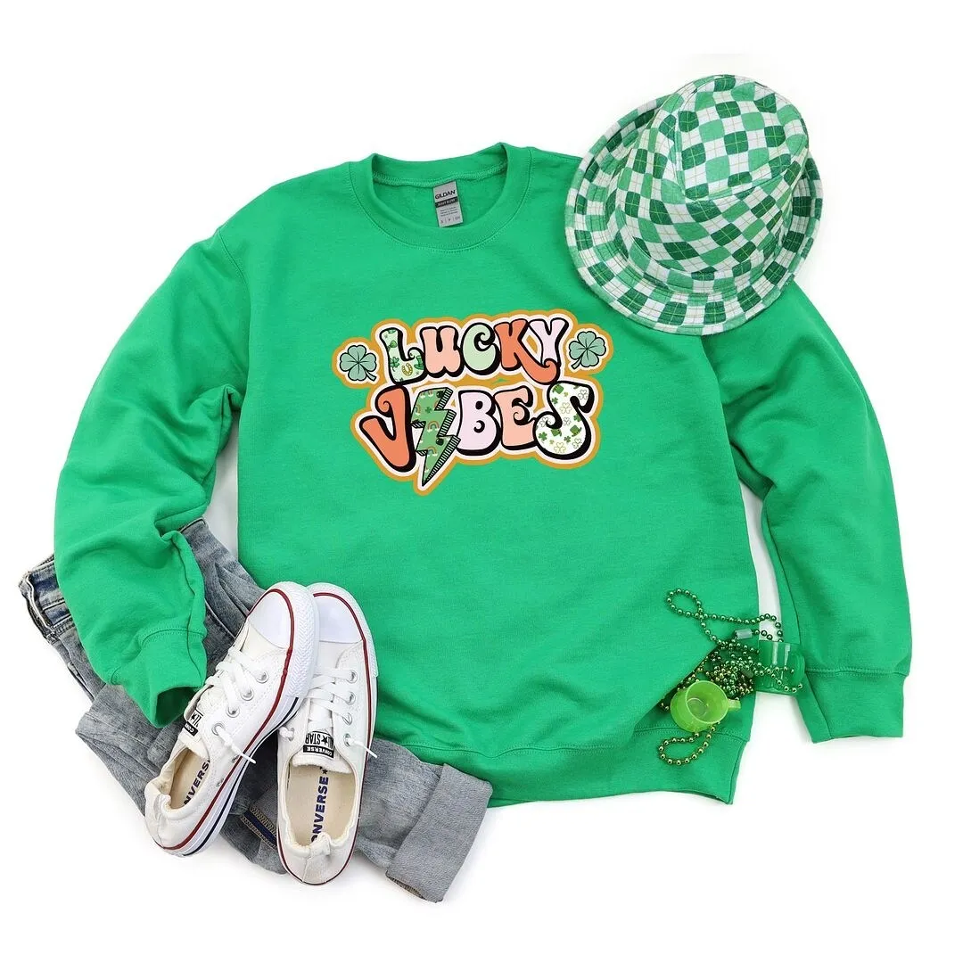 Lucky Vibes Lightning Bolt Graphic Sweatshirt sold by Zulily product image thumbnail 2