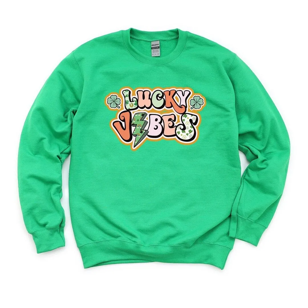Lucky Vibes Lightning Bolt Graphic Sweatshirt sold by Zulily product image thumbnail 4
