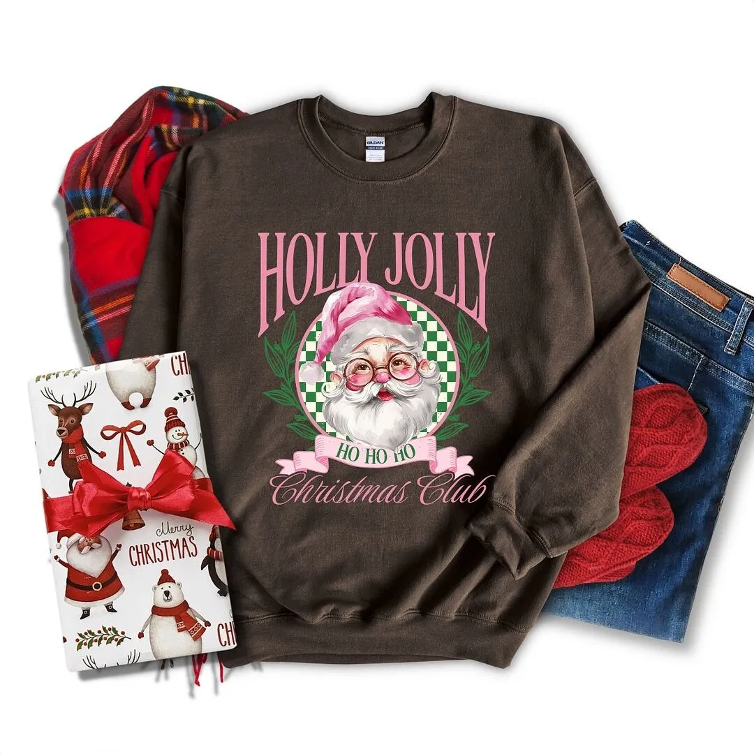 Holly Jolly Santa Pink Graphic Sweatshirt sold by Zulily product image thumbnail 5