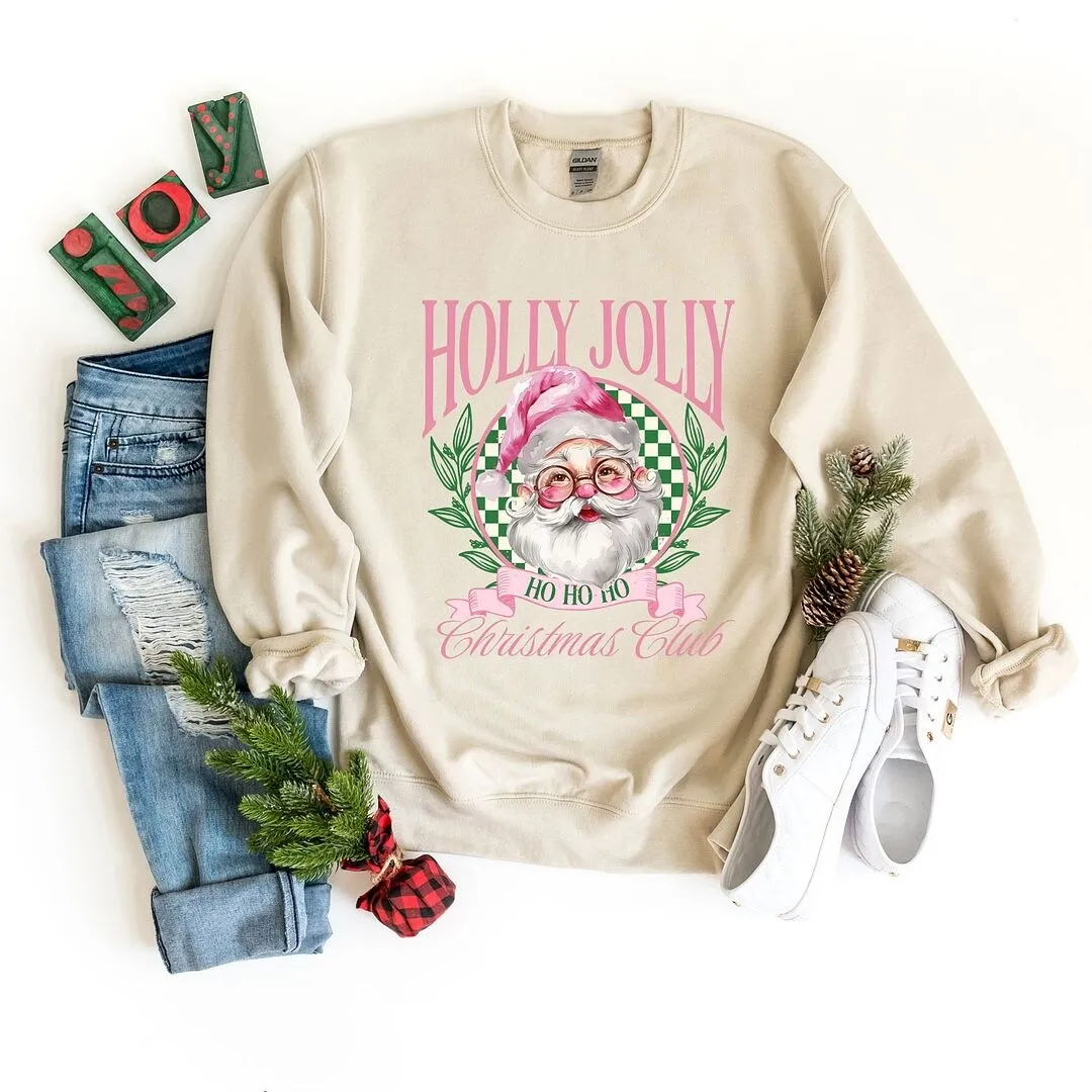 Holly Jolly Santa Pink Graphic Sweatshirt sold by Zulily product image thumbnail 5